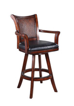 Load image into Gallery viewer, Traditional Ornate Brown Bar Stool