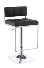 Load image into Gallery viewer, Contemporary Black Adjustable Bar Stool