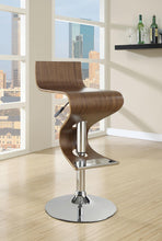 Load image into Gallery viewer, Contemporary Walnut Adjustable Bar Stool