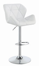 Load image into Gallery viewer, Contemporary White Adjustable Bar Stool