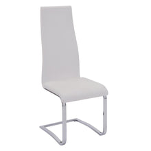Load image into Gallery viewer, Contemporary White and Chrome Dining Chair