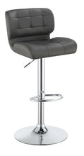 Load image into Gallery viewer, Contemporary White and Chrome Upholstered Bar Stool