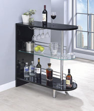 Load image into Gallery viewer, Contemporary Glossy Black Bar Table