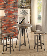 Load image into Gallery viewer, Industrial Adjustable Height Round Bar Table