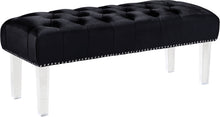 Load image into Gallery viewer, Celine Black Velvet Bench
