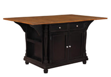 Load image into Gallery viewer, Slater Country Cherry and Black Kitchen Island