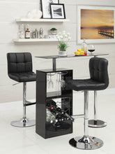 Load image into Gallery viewer, Contemporary Black and Chrome Adjustable Bar Stool