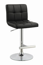 Load image into Gallery viewer, Contemporary Black and Chrome Adjustable Bar Stool