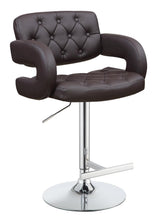 Load image into Gallery viewer, Contemporary Brown and Chrome Bar Stool