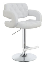 Load image into Gallery viewer, Contemporary White and Chrome Bar Stool