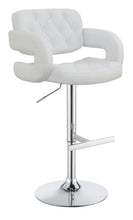 Load image into Gallery viewer, Contemporary White and Chrome Bar Stool
