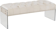 Load image into Gallery viewer, Jane Cream Velvet Bench