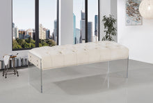 Load image into Gallery viewer, Jane Cream Velvet Bench
