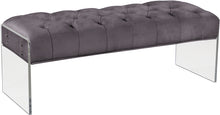 Load image into Gallery viewer, Jane Grey Velvet Bench