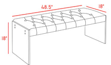 Load image into Gallery viewer, Jane Cream Velvet Bench