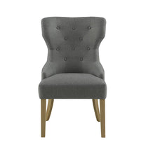 Load image into Gallery viewer, Modern Grey and Natural Tufted Dining Chair