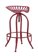 Load image into Gallery viewer, Traditional Antique Red Adjustable Bar Stool