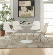 Load image into Gallery viewer, Lowry Mid-Century Modern White Round Dining Table