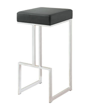 Load image into Gallery viewer, Contemporary Chrome and Black 29" Bar Stool