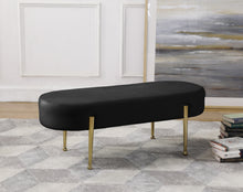 Load image into Gallery viewer, Gia Black Velvet Bench