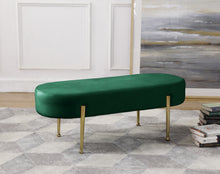 Load image into Gallery viewer, Gia Green Velvet Bench