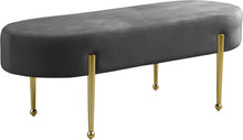 Load image into Gallery viewer, Gia Black Velvet Bench