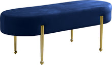 Load image into Gallery viewer, Gia Navy Velvet Bench