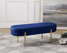 Load image into Gallery viewer, Gia Navy Velvet Bench