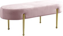 Load image into Gallery viewer, Gia Pink Velvet Bench