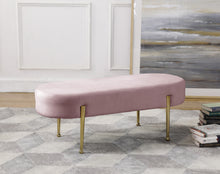 Load image into Gallery viewer, Gia Pink Velvet Bench