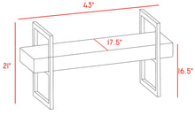 Load image into Gallery viewer, Olivia Navy Velvet Bench
