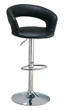 Load image into Gallery viewer, Contemporary Chrome and Black Bar Stool