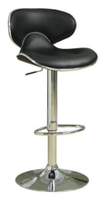 Load image into Gallery viewer, Contemporary Chrome and Black Adjustable Bar Stool