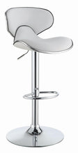 Load image into Gallery viewer, Contemporary White Adjustable Bar Stool