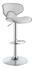 Load image into Gallery viewer, Contemporary White Adjustable Bar Stool