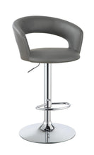 Load image into Gallery viewer, Contemporary Chrome and Grey Bar Stool