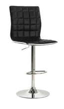Load image into Gallery viewer, Waffle Adjustable Black and Chrome Bar Stool