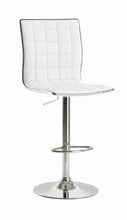 Load image into Gallery viewer, Waffle Adjustable White and Chrome Bar Stool
