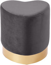 Load image into Gallery viewer, Heart Cream Velvet Ottoman/Stool