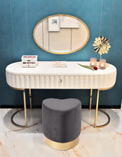Load image into Gallery viewer, Heart Grey Velvet Ottoman/Stool
