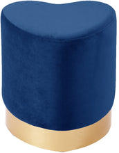 Load image into Gallery viewer, Heart Cream Velvet Ottoman/Stool