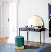 Load image into Gallery viewer, Joy Green Velvet Ottoman/Stool