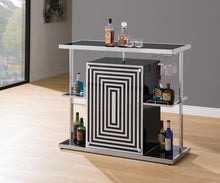 Load image into Gallery viewer, Contemporary Glossy Black Bar Unit