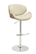 Load image into Gallery viewer, Contemporary Cream Adjustable Height Bar Stool