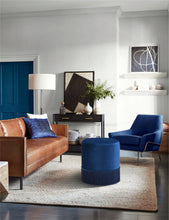 Load image into Gallery viewer, Teddy Grey Velvet Ottoman/Stool