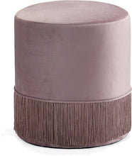 Load image into Gallery viewer, Teddy Grey Velvet Ottoman/Stool