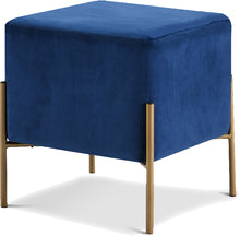 Load image into Gallery viewer, Isla Black Velvet Ottoman/Stool