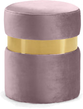 Load image into Gallery viewer, Hailey Black Velvet Ottoman/Stool
