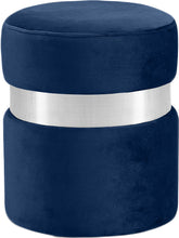 Load image into Gallery viewer, Hailey Black Velvet Ottoman/Stool