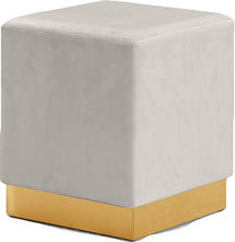Load image into Gallery viewer, Jax Black Velvet Ottoman/Stool